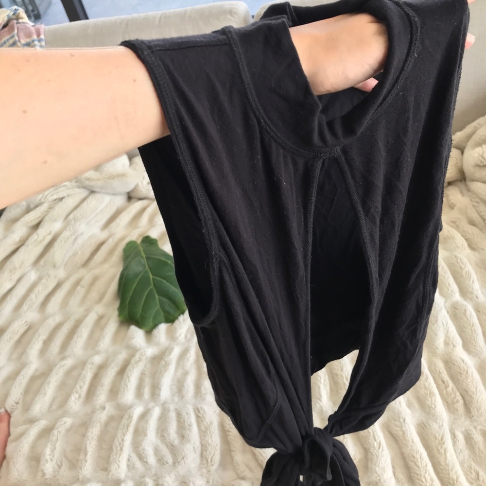 Free People High Neck Key Hole Top